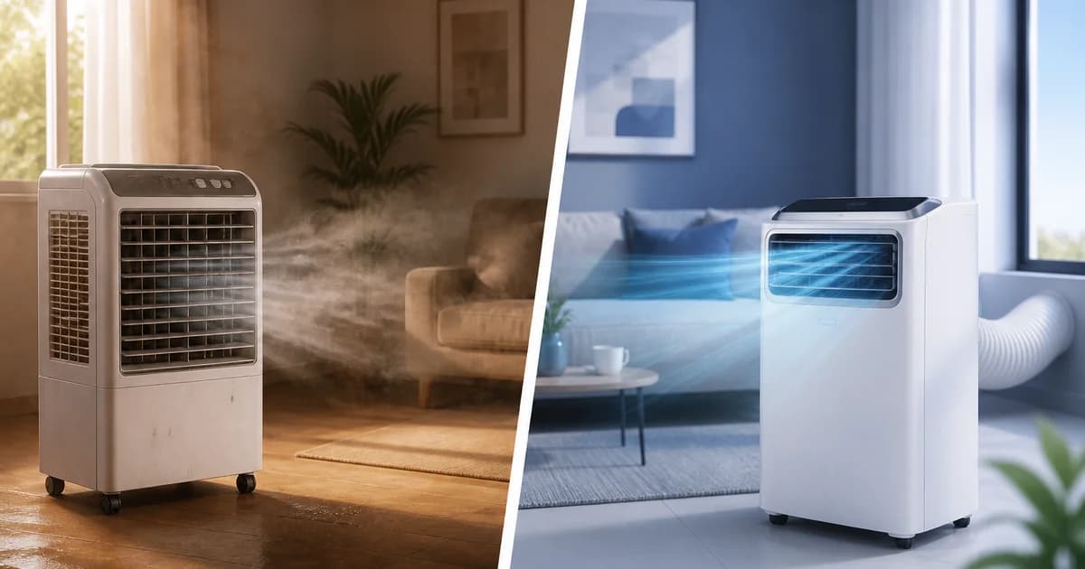 Verdunstungskühler und mobile Split-Klimaanlage im Vergleich